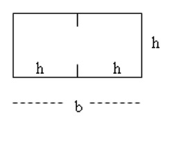 Retângulo com base com o dobro da altura