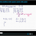 Videolezione di geometria analitica nello spazio: punti, rette e piani
