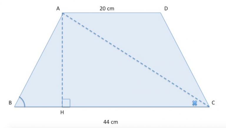 Proiezione Lato Obliquo Trapezio Isoscele