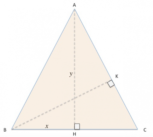 Triangolo Isoscele Altezza Relativa Al Lato Obliquo